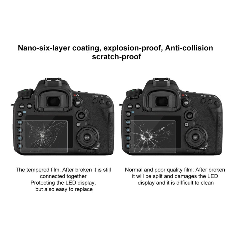 Película de vidrio templado PULUZ 2.5D 9H para Canon EOS 7D Mark II, For Canon 7D II