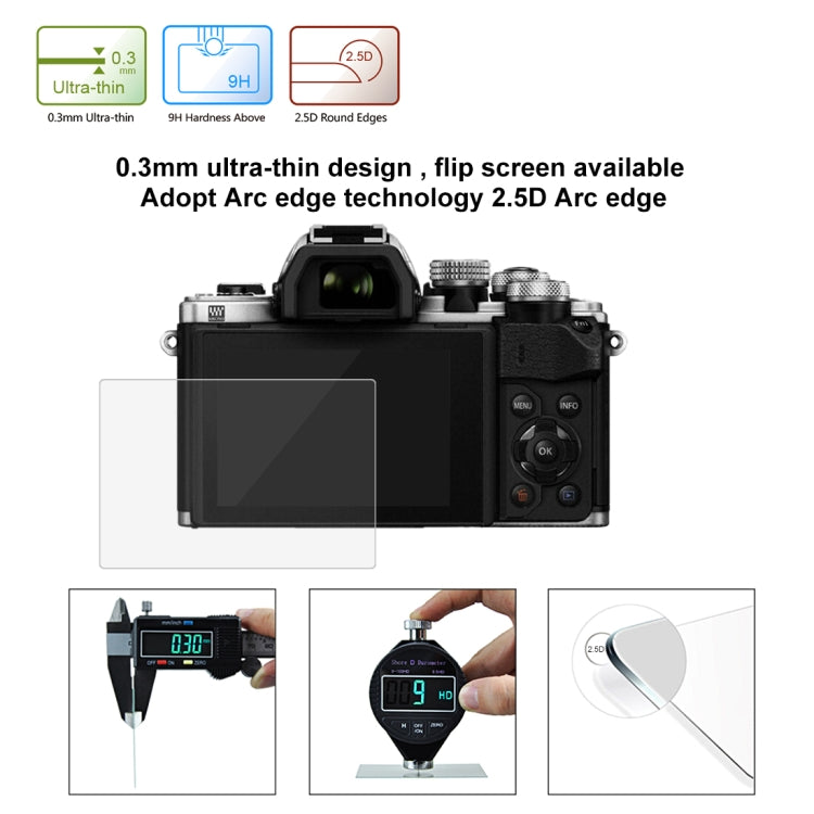 Película de vidrio templado PULUZ 2.5D 9H para Olympus EPL6 / EPL5 / TG860 / TG850 / PM2 / TG870, For Olympus EM10 / EM10-2