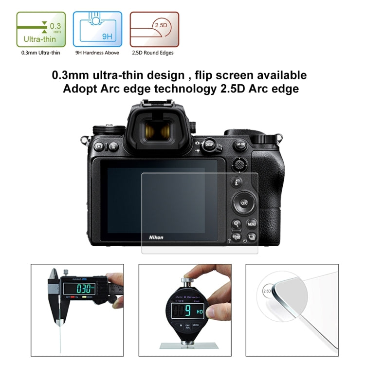 Película de vidrio templado PULUZ 2.5D 9H para Nikon Z6 / Z7, For Nikon Z6 / Z7