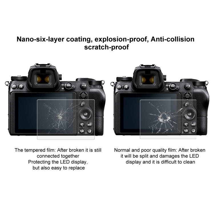 Película de vidrio templado PULUZ 2.5D 9H para Nikon Z6 / Z7, For Nikon Z6 / Z7