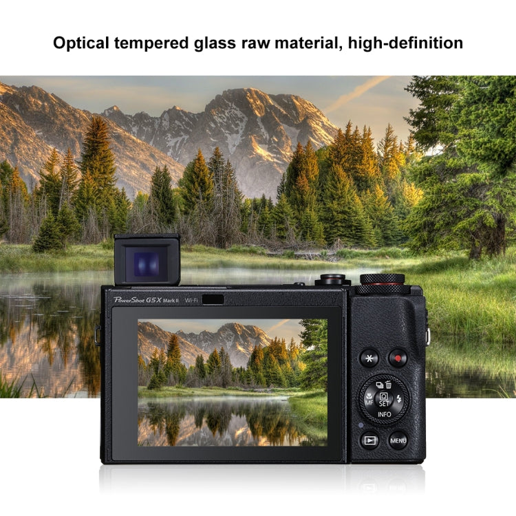 Película de vidrio templado PULUZ 2.5D 9H para Canon PowerShot G5 X Mark II, For Canon G5 X Mark II