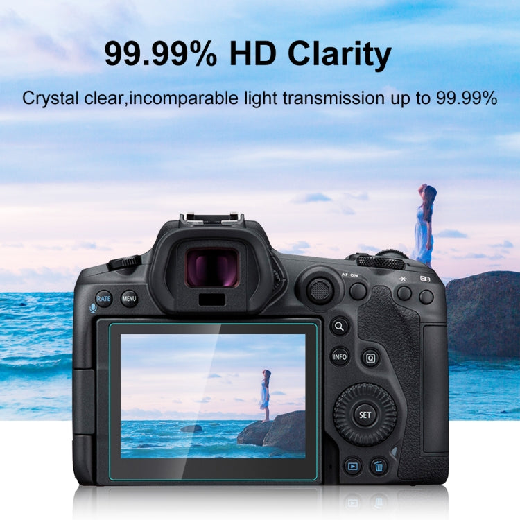 Película de vidrio templado PULUZ 2.5D 9H para Canon EOS R5 / EOS R5C, For Canon EOS R5