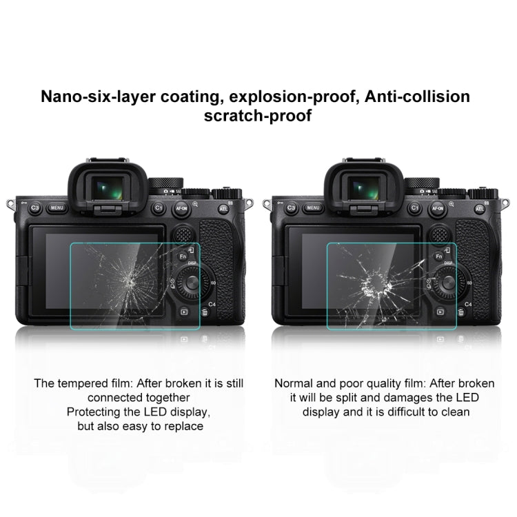 Película de vidrio templado PULUZ 2.5D 9H para Sony Alpha 7 IV / A7 IV / ILCE-7M4 / A7M4, For Sony Alpha 7 IV