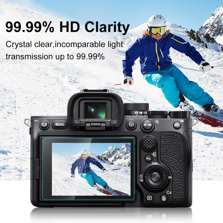 Película de vidrio templado PULUZ 2.5D 9H para Sony Alpha 7 IV / A7 IV / ILCE-7M4 / A7M4, For Sony Alpha 7 IV