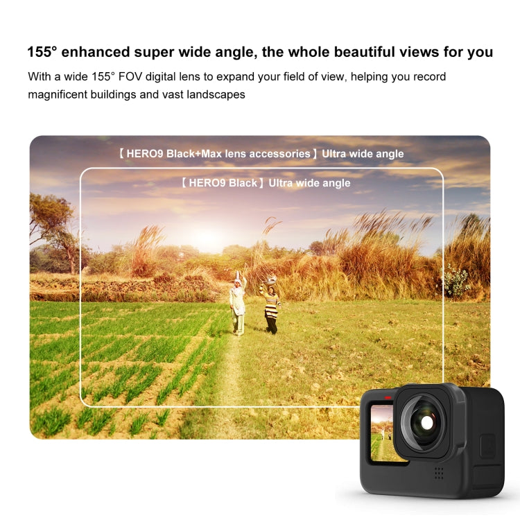 PULUZ Max Lens Mod Lente gran angular para GoPro Hero11 Negro / HERO10 Negro / HERO9 Negro, For GoPro Hero13 Black / Hero12 Black