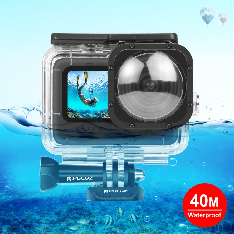 PULUZ Funda protectora impermeable de 40 m con hebilla, montaje básico y tornillo para GoPro HERO12 Black /11 Black /11 Black Mini /10 Black /9 Black Max Lens Mod, For GoPro Hero11 Black / HERO10 Black