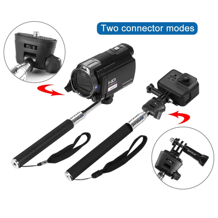 Monopié selfie portátil extensible PULUZ para GoPro Hero11 Black / HERO10 Black / HERO9 Black /HERO8 / HERO7 /6/5/5 Session /4 Session /4/3+ /3/2/1, Insta360 ONE R, DJI Osmo Action y otrosCámaras de acción, longitud: 22,5-80 cm, Length: 22.5-100cm