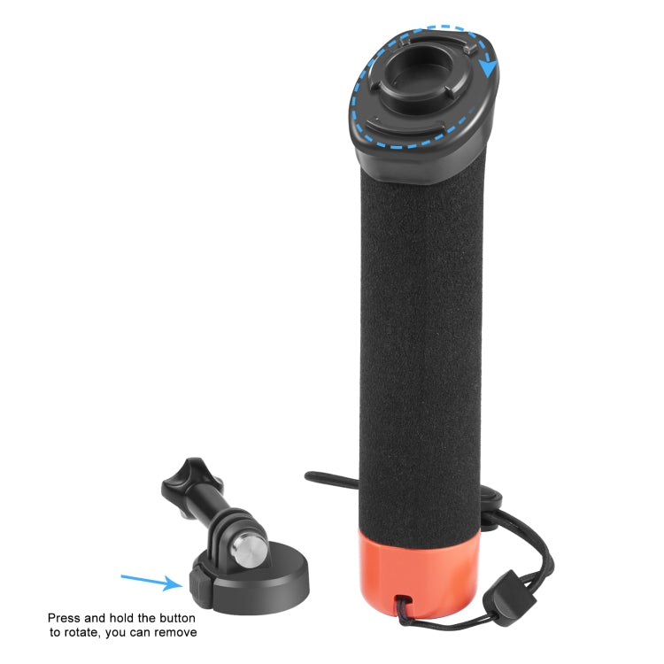 Varillas de flotabilidad con agarre manual de espuma flotante PULUZ con correa y base de liberación rápida para GoPro Hero11 Black / HERO10 Black / HERO9 Black /HERO8 / HERO7 /6/5/5 Session /4 Session /4/3+ /3/2/1,Insta360 ONE R, DJI Osmo Action y otra...