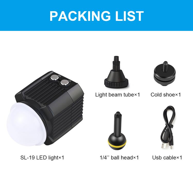 Luz de relleno para fotografía LED subacuática PULUZ de 60 m, luz de buceo de 7,4 V/1100 mAh para GoPro Hero11 Black / HERO10 Black / HERO9 Black /HERO8 / HERO7 /6/5/5 Session /4 Session /4/3+ /3/2/1, Insta360ONE R, DJI Osmo Action y otras cámaras de a...