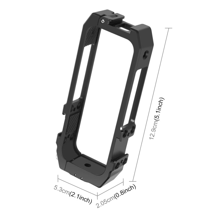 Marco de carcasa protectora PULUZ con soportes para zapata fría y adaptador de trípode plegable magnético para Insta360 ONE X2, Cage For Insta360 ONE X2