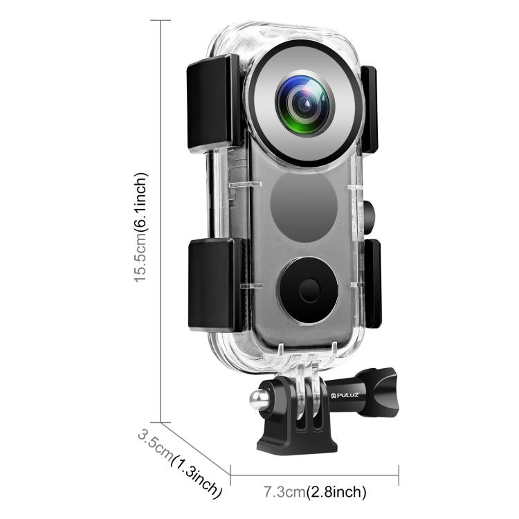 Carcasa impermeable subacuática PULUZ 30 m para Insta360 ONE X2, Underwater Case For Insta360 ONE X2