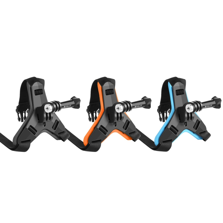 Soporte de correa para la barbilla para casco de motocicleta PULUZ para GoPro, DJI Osmo Action y otras cámaras de acción, Helmet Chin Strap (Black), Helmet Chin Strap (Orange), Helmet Chin Strap (Blue)