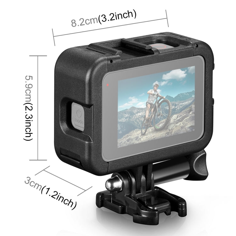Jaula PA de expansión de marco PULUZ con cubierta de interfaz lateral para GoPro HERO12 Negro /11 Negro /10 Negro /9 Negro, PA Cage with Side Cover