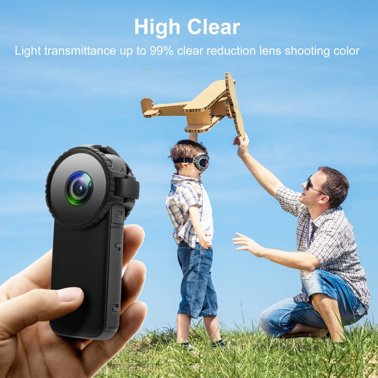 Cubierta protectora de vidrio protectora de lente mejorada PULUZ para Insta360 One X2, Lens Guard Glass Cover For Insta360 ONE X2