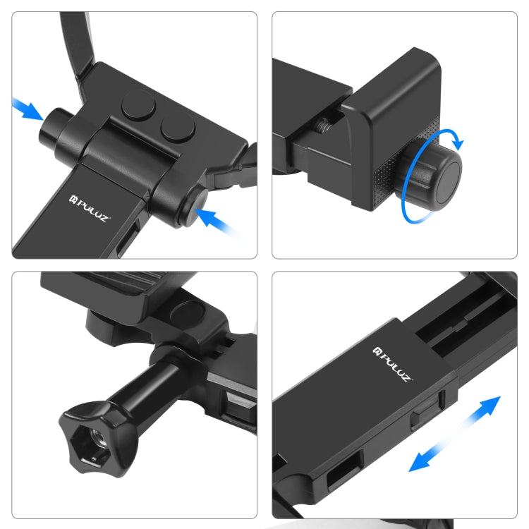Soporte de cuello ajustable PULUZ Lazy para teléfonos inteligentes con cámara de acción GoPro
