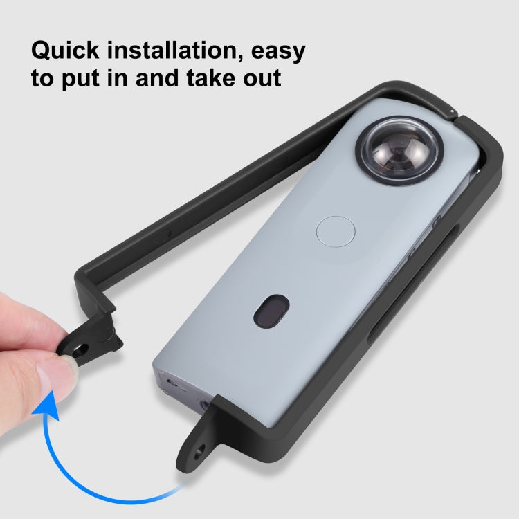 Marco protector de plástico ABS PULUZ PC para Ricoh Theta SC2, con soporte adaptador y tornillo, Plastic Frame For Ricoh Theta SC2