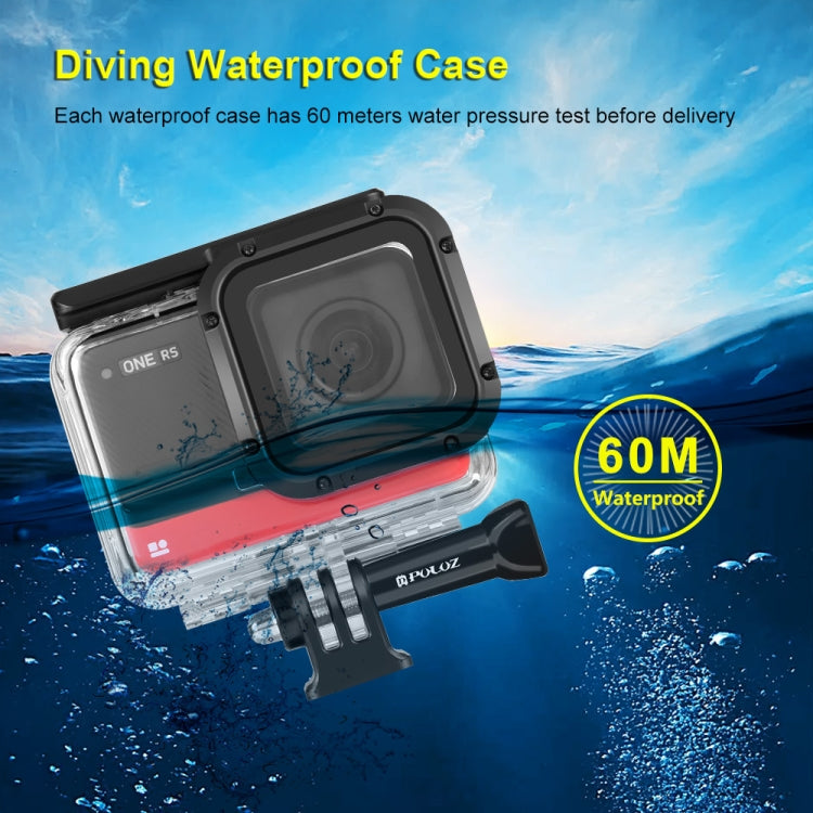 PULUZ 60m Estuche de buceo de profundidad subacuática Carcasa de cámara impermeable para Insta360 One RS 4K Edition, For Insta360 One RS 4K Edition Diving Case