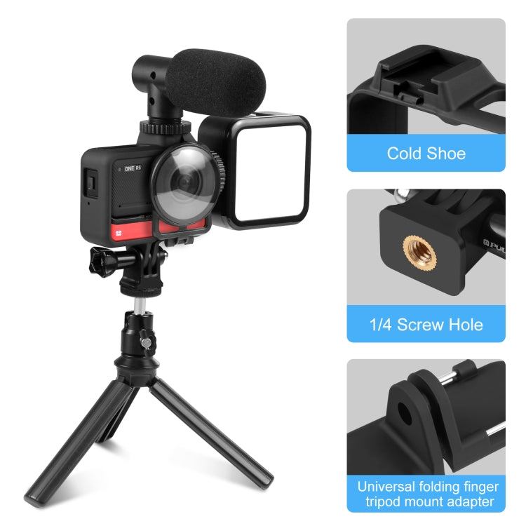 Estuche de marco de plástico PULUZ con protector de lente para Insta360 One RS 360 Edition, For Insta360 One RS 360 Edition Frame Case with Lens Guard