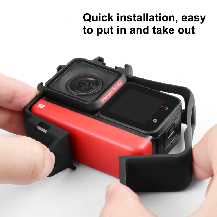 Estuche de marco de plástico PULUZ con protector de lente para Insta360 One RS 360 Edition, For Insta360 One RS 360 Edition Frame Case with Lens Guard