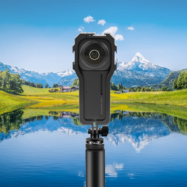 Marco de carcasa de plataforma de jaula protectora PULUZ con zapata fría para Insta360 ONE RS edición 360 de 1 pulgada, Protective Cage