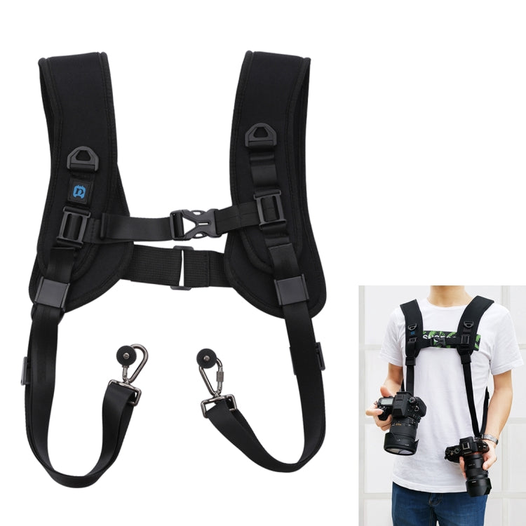 PULUZ Arnés para hombros dobles de liberación rápida Correa de espuma de descompresión con almohadilla suave para cámaras digitales DSLR, Double Shoulder(AE), Double Shoulder