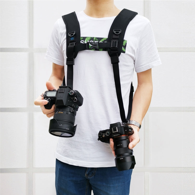 PULUZ Arnés para hombros dobles de liberación rápida Correa de espuma de descompresión con almohadilla suave para cámaras digitales DSLR, Double Shoulder(AE), Double Shoulder