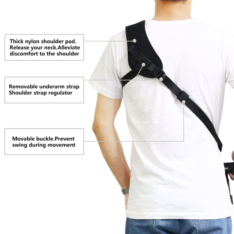 PULUZ Correa de cámara curvada transpirable de nailon con almohadilla suave antideslizante de liberación rápida con gancho de metal para cámaras SLR / DSLR, Curved Strap