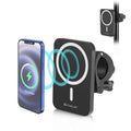 PULUZ 15W Cargador inalámbrico magnético Qi Vlogging Soporte de abrazadera para teléfono