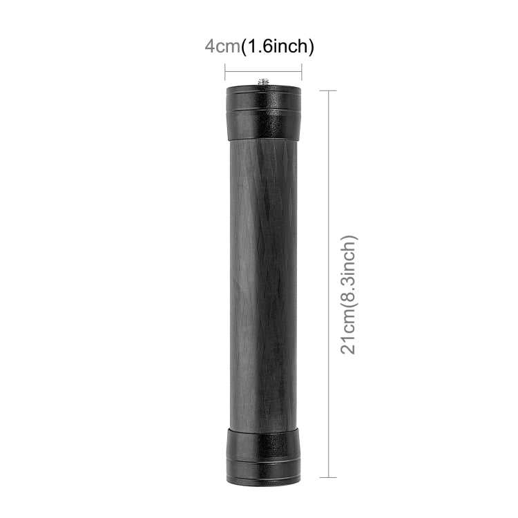 PU Luz 21cm extensión de fibra de carbono mono pod stick para cardán DJ i / MO za / Fe i YUV2 / Z Hi YUNG5, 21cm