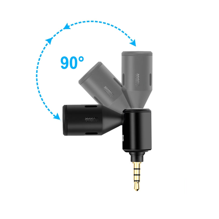 Micrófono ajustable direccional único para teléfono móvil con conector PULUZ de 3,5 mm, 3.5mm Phone Microphone