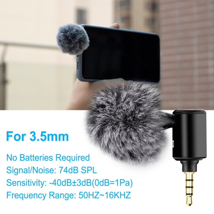 Micrófono ajustable direccional único para teléfono móvil con conector PULUZ de 3,5 mm, 3.5mm Phone Microphone
