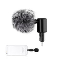 Micrófono ajustable de condensador omnidireccional para teléfono móvil con conector PULUZ de 8 pines, 8 Pin Phone Microphone