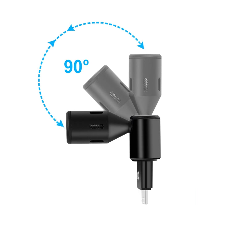 Micrófono ajustable de condensador omnidireccional para teléfono móvil con conector PULUZ de 8 pines, 8 Pin Phone Microphone