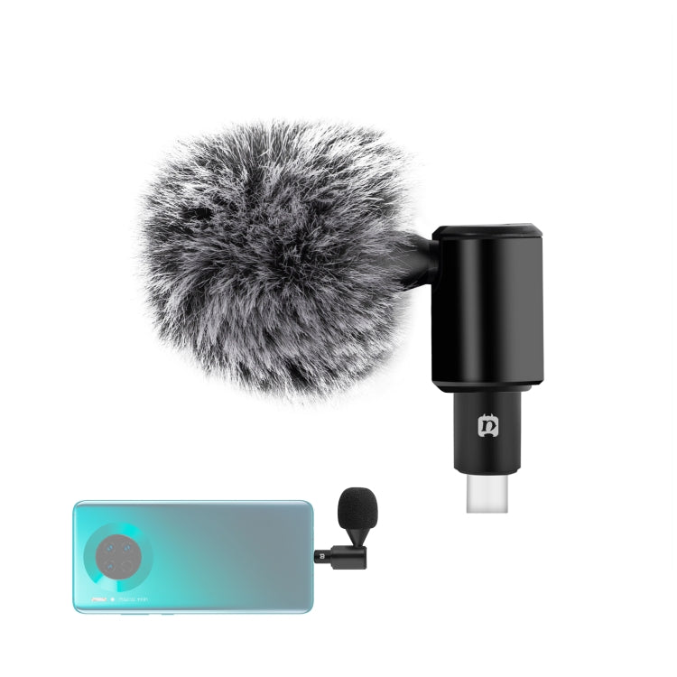 PULUZ Micrófono ajustable de condensador omnidireccional para teléfono móvil con conector USB-C / Type-C, no para teléfonos de la serie Samsung, Type-C Phone Microphone
