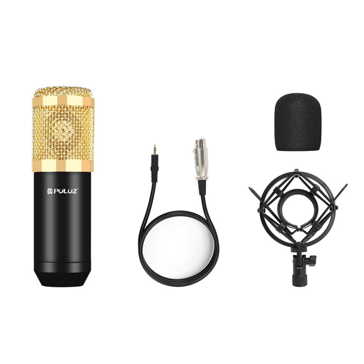 Micrófono de condensador PULUZ, micrófono de canto profesional para transmisión de estudio