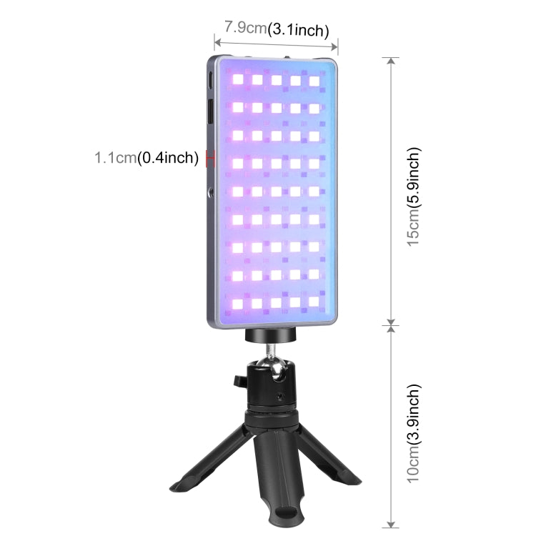 PULUZ LED a todo color RGB luz de relleno de belleza bolsillo Vlogging fotografía luz, Pocket Light