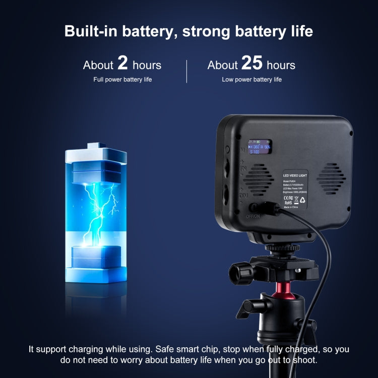 PULUZ Pocket 2500-9900K+RGB Luz de relleno de belleza a todo color Fotografía portátil en cámara Luz LED, 135 LED