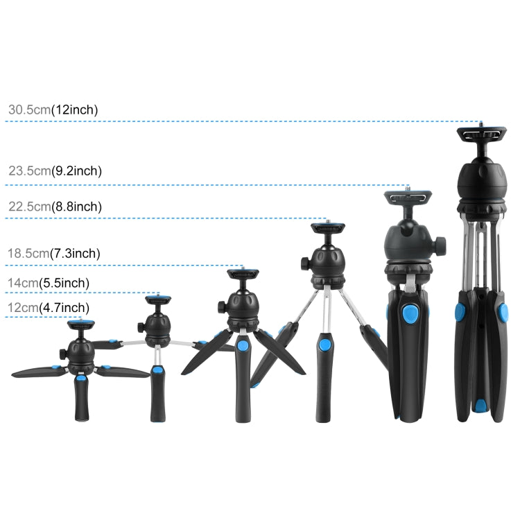 PULUZ Mini VLOG Live Stabilizer Stand Tripod con abrazadera de teléfono para teléfonos inteligentes, Mini VLOG Live Stabilizer (Black), Mini VLOG Live Stabilizer(Blue), Mini VLOG Live Stabilizer(Red)