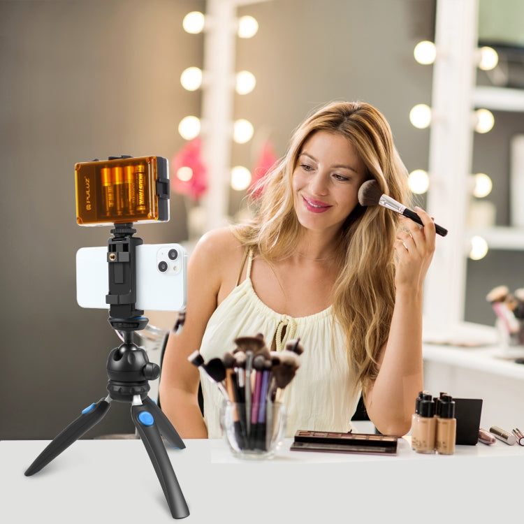 PULUZ Mini VLOG Live Stabilizer Stand Tripod con abrazadera de teléfono para teléfonos inteligentes, Mini VLOG Live Stabilizer (Black), Mini VLOG Live Stabilizer(Blue), Mini VLOG Live Stabilizer(Red)