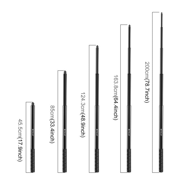 Monopié de metal para selfie PULUZ de 2 m para Insta360 One RS / X2 / X3, 2m Monopod