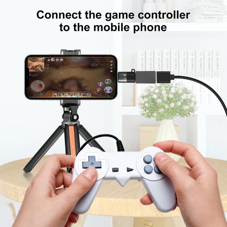 Adaptador PULUZ de 8 pines a USB-C / Type-C PD OTG, 8 Pin OTG Adapter