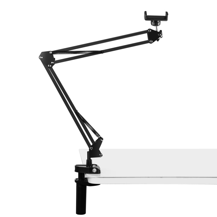 Soporte de brazo articulado de escritorio PULUZ Live Broadcast con abrazadera para teléfono, Phone Clamp