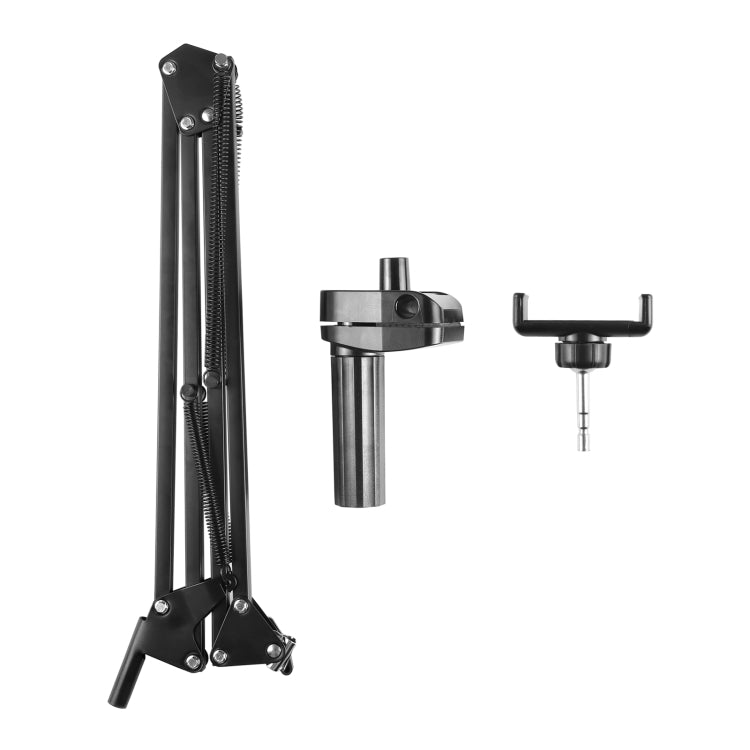 Soporte de brazo articulado de escritorio PULUZ Live Broadcast con abrazadera para teléfono, Phone Clamp