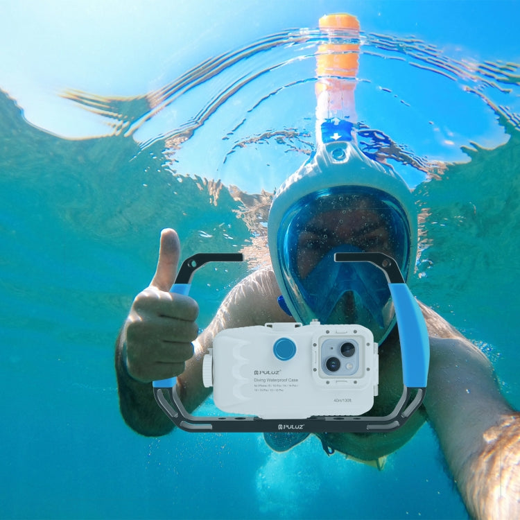PULUZ Mangos de silicona dobles Equipo de buceo submarino de aleación de aluminio para GoPro, otras cámaras de acción y teléfonos inteligentes, For Action Cameras and Smartphones