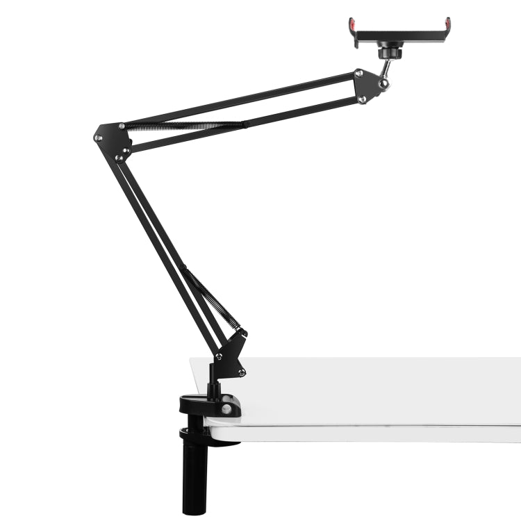 Soporte de brazo articulado de escritorio PULUZ Live Broadcast con abrazadera para tableta, Tablet Clamp