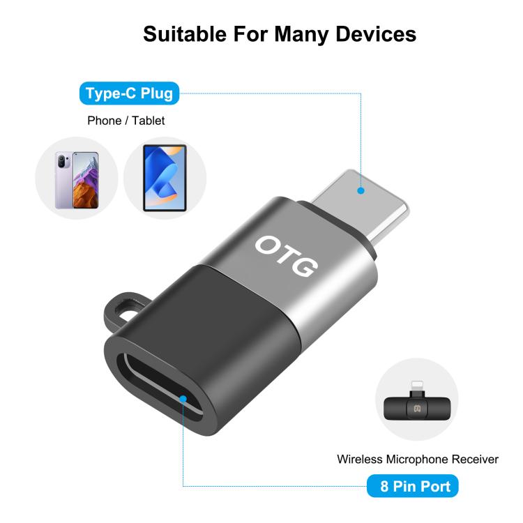 Adaptador USB-C/Tipo-C a USB-C/Tipo-C OTG de PULUZ, Type-C OTG Adapter