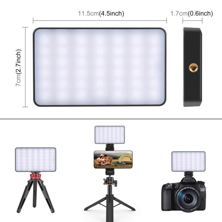 Luz LED de relleno para fotografía PULUZ Pocket de 140 LED RGB a todo color., 140 LED