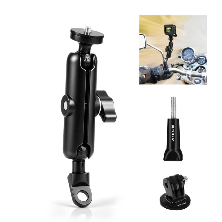 Soporte para motocicleta PULUZ, Base de espejo con orificio, montaje fijo para GoPro y otras cámaras de acción, Mirror Base Hole Mount