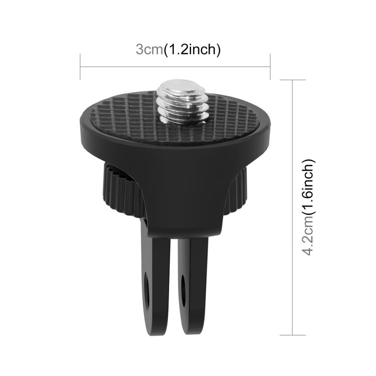 Adaptador de trípode de cámara de acción ABS ajustable con tornillo de 1/4 pulgadas PULUZ, ABS Camera Adapter