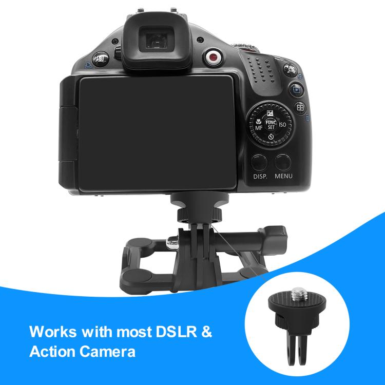 Adaptador de trípode de cámara de acción ABS ajustable con tornillo de 1/4 pulgadas PULUZ, ABS Camera Adapter